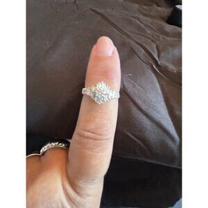 Ferkos 14k Art Deco Inspired Baguette Diamond Size 7.5